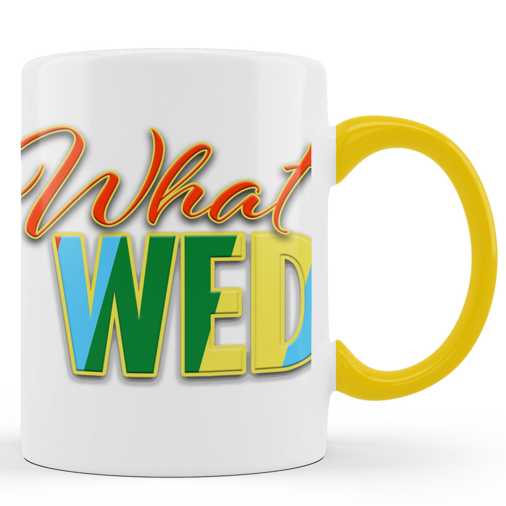 Printed Ceramic Coffee Mug | Day of the Week | What’s up Wednesday | 325 Ml.